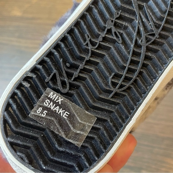 NWOT Vintage Havana Snuggle Fur Mule Mix Snake 8.5 - Picture 11 of 12